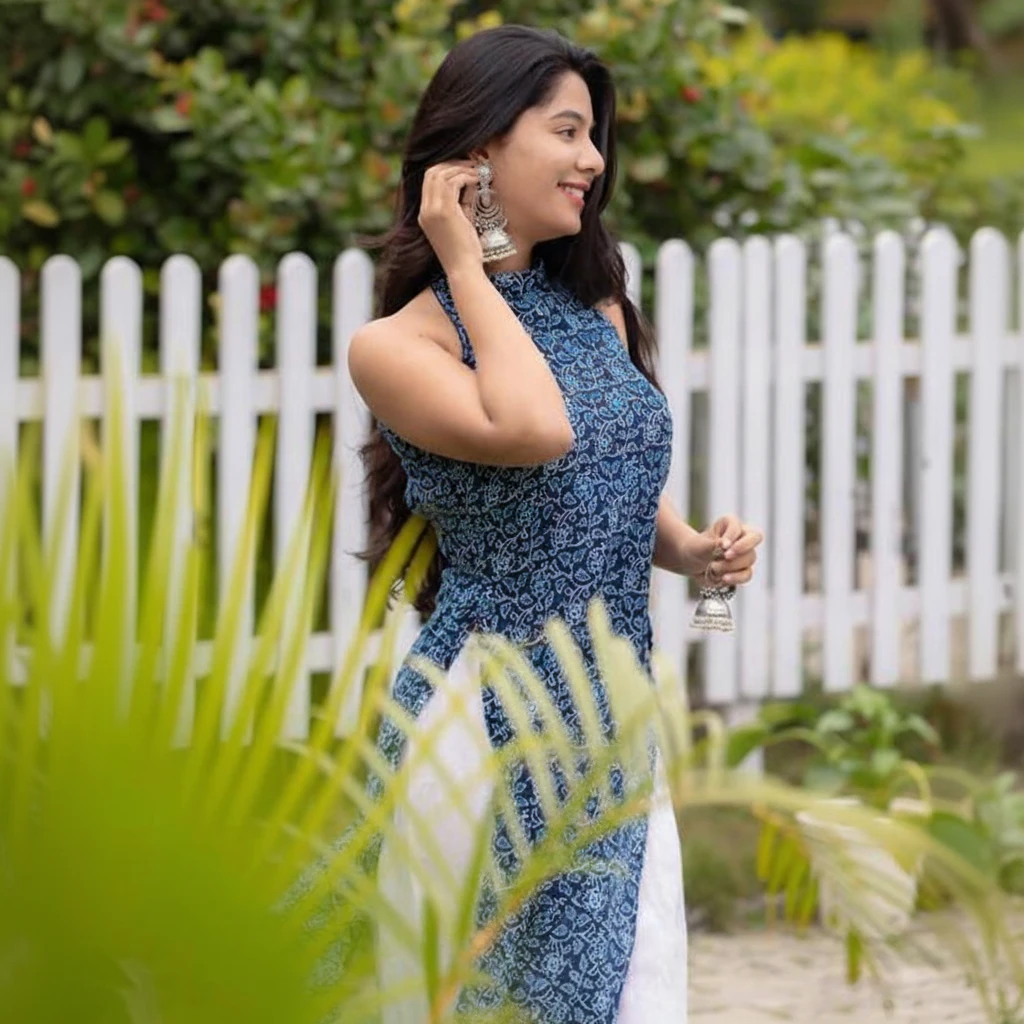 Printed Rayon Sleeveless Kurti – Stylish Casual Ethnic Wear for Women